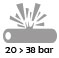 de 20 à 38 bar