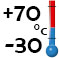de -30°C à +70°C