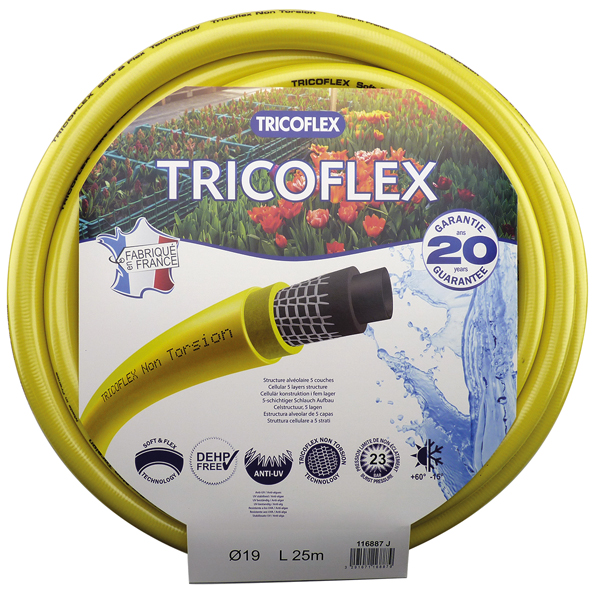 Tuyau souple multicouche PRIMABEL 900 jaune 19 mm - Longueur 50 m Tricoflex